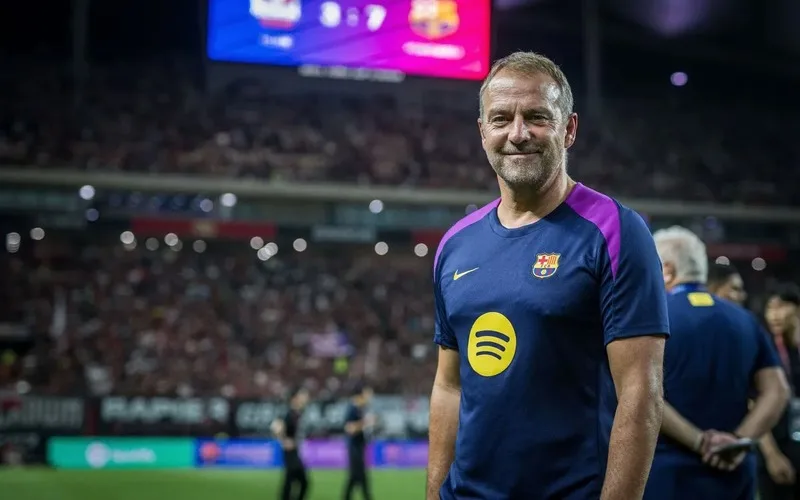 hlv barca 2025 hansi flick va hanh trinh dua barcelona tro lai dinh cao